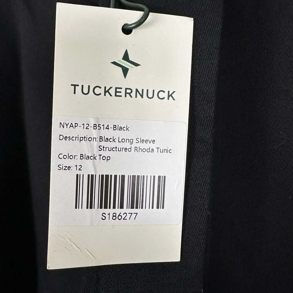 TUCKERNUCK Black Long Sleeve Structured Rhoda Tunic Top NEW - Picture 8 of 12